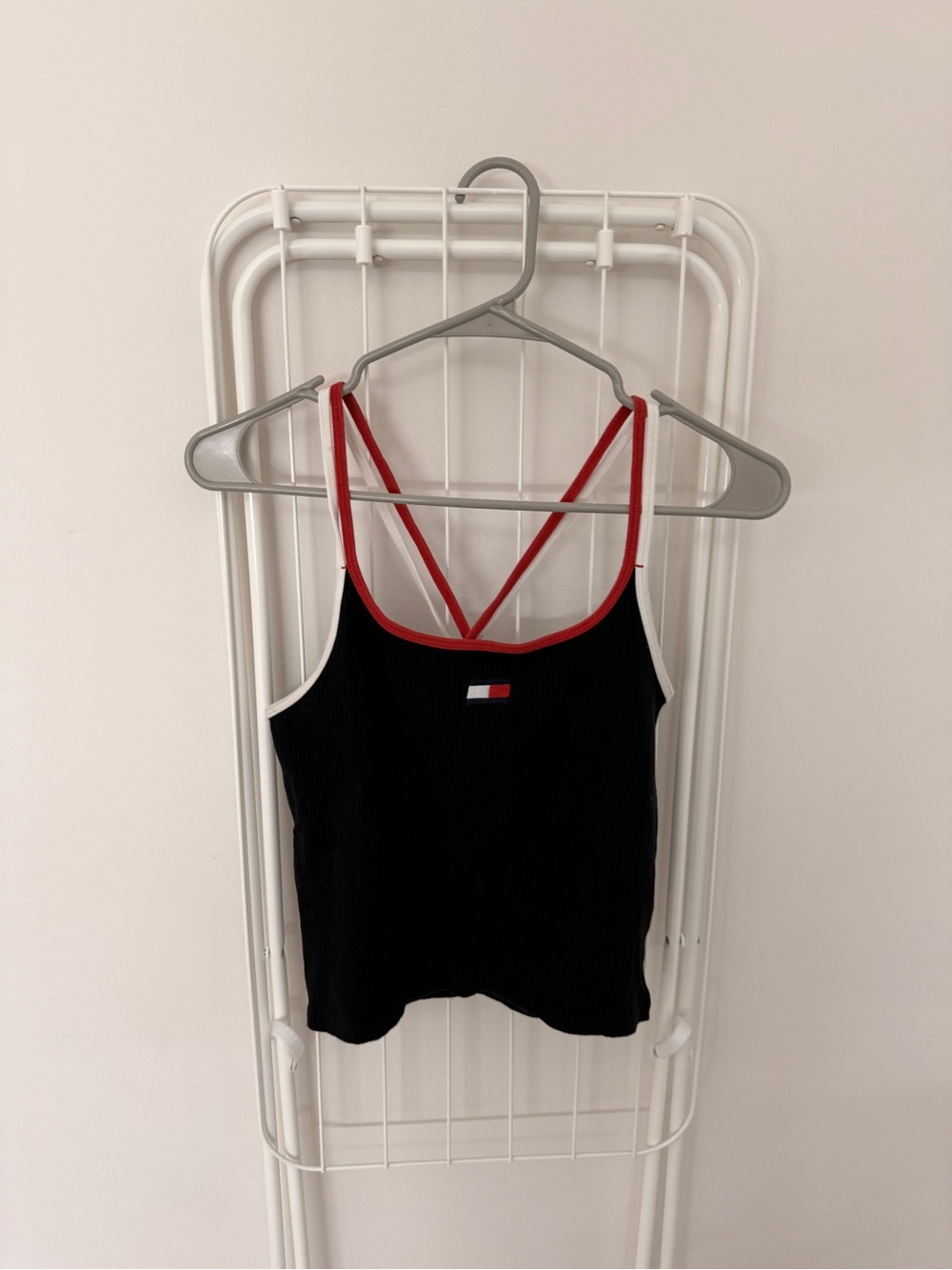 Tommy Hilfiger Black Tank with Red and White Accents